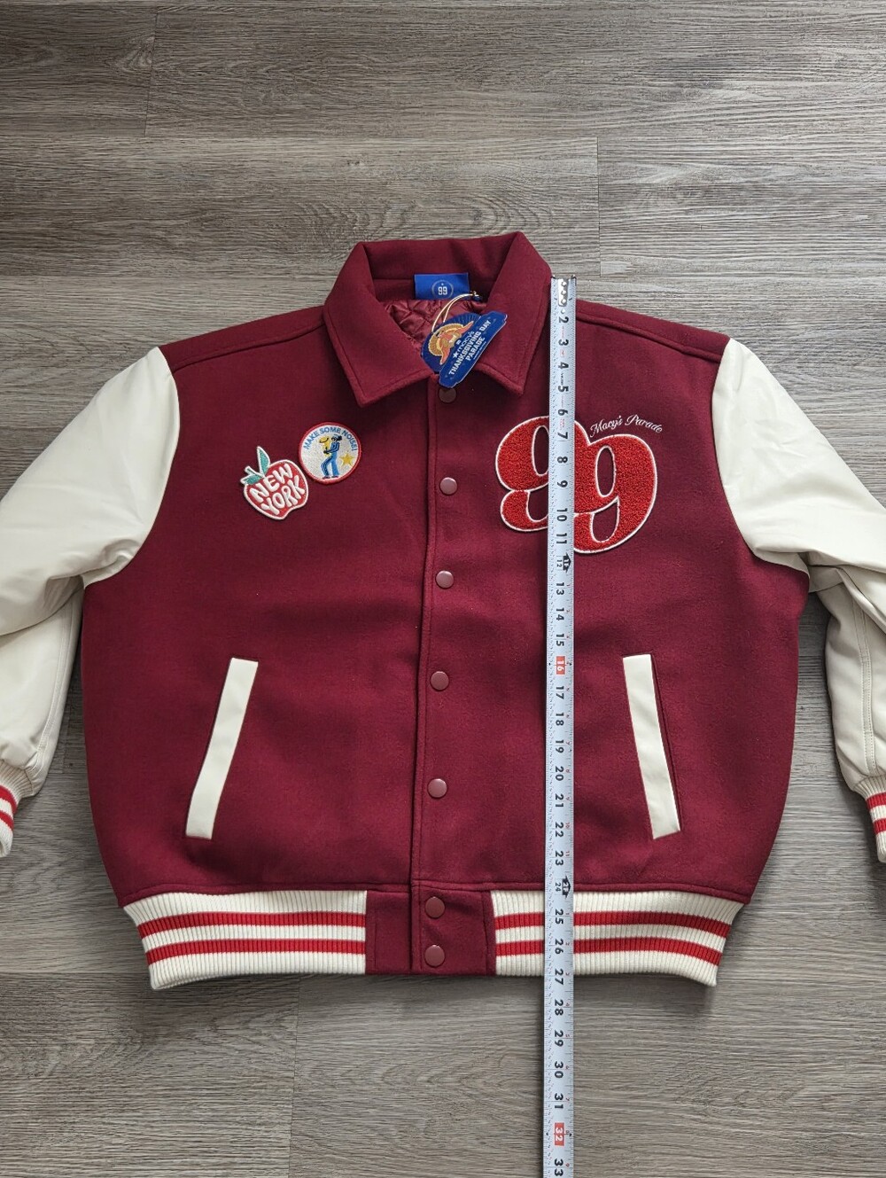 Macy’s Thanksgiving Day Parade 2025 Varsity Jacket NWT Adult L Tibetan Red. - Picture 9 of 9